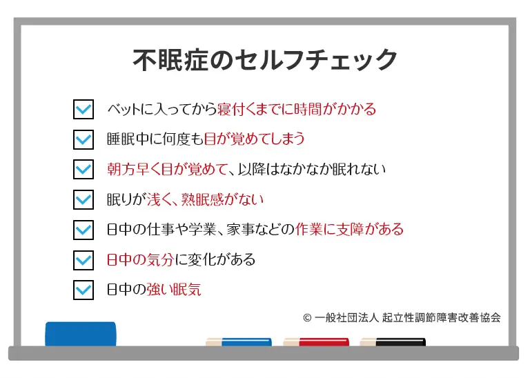 不眠症のセルフチェック｜うつ病など不眠症以外で考えられる病気も紹介 - 一般社団法人 起立性調節障害改善協会